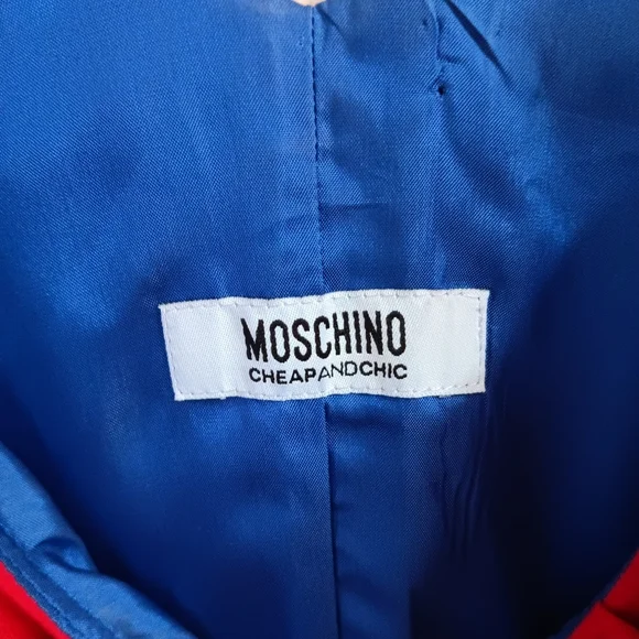 Elegant Red and Blue Floral Dress moschino - Picture 4 of 4